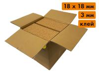 Пробковая прокладка в листах, размер 18х18 мм, толщина 3 мм (клеящий слой, 35'478 шт)