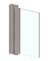 Петля маятниковая Aqua, стена-стекло, для стекла 8 мм, L=2100 мм, сатин. никель брашед (круглая)