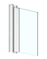 Петля маятниковая Aqua, стена-стекло, для стекла 6 мм, L=2100 мм, хром глянцевый (круглая)