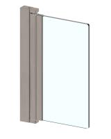 Петля маятниковая Aqua (стена-стекло) для стекла 8 мм, L=2100 мм, сатин. никель брашед (квадратная)