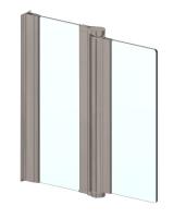Петля маятниковая Aqua (стена-стекло-стекло) для стекла 6+8 мм, L=2100 мм, сатин. никель брашед (круглая)