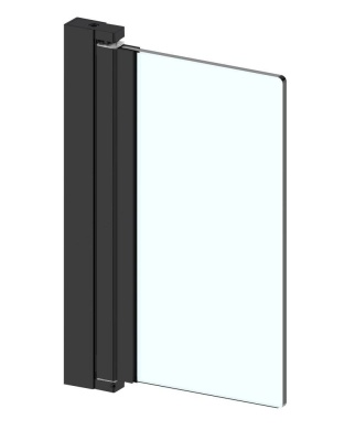 Петля маятниковая Aqua, стена-стекло, для стекла 8 мм, L=2100 мм, черный мат (квадратная)
