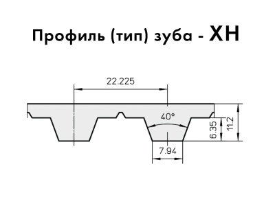 52XH-6534-3PU, зубчатый ремень конвейера входа/выхода