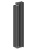 Петля маятниковая Aqua, стена-стекло, для стекла 8 мм, L=2100 мм, черный мат (круглая)