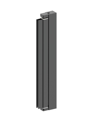 Петля маятниковая Aqua, стена-стекло, для стекла 8 мм, L=2100 мм, черный мат (квадратная)
