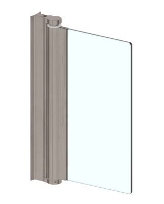 S012 маятниковая сплошная петля 2100 мм для стекла 8 мм цвет сатин