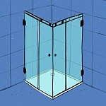 Раздвижка угловая (4 стекла, две дверки)